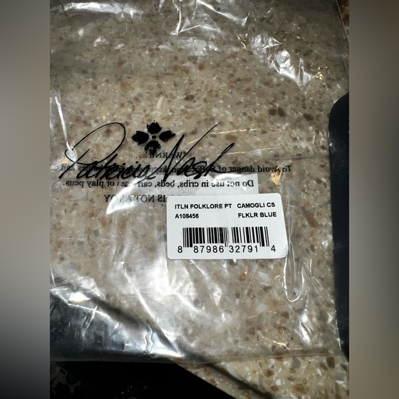 PATRICIA NASH Jewelry Case Camogli Square Leather Folklore Blue Pattern NWT - Picture 9 of 10